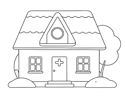 desenhos de casas para colorir e imprimir para imprimir e colorir - imagem 6